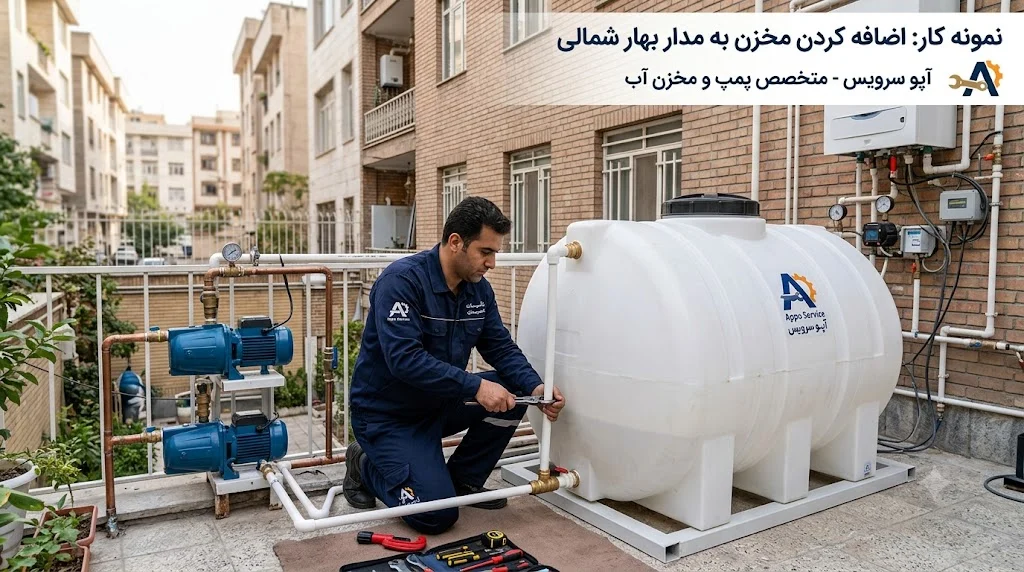 نمونه کار اضافه کردن مخزن به مدار بهار شمالی