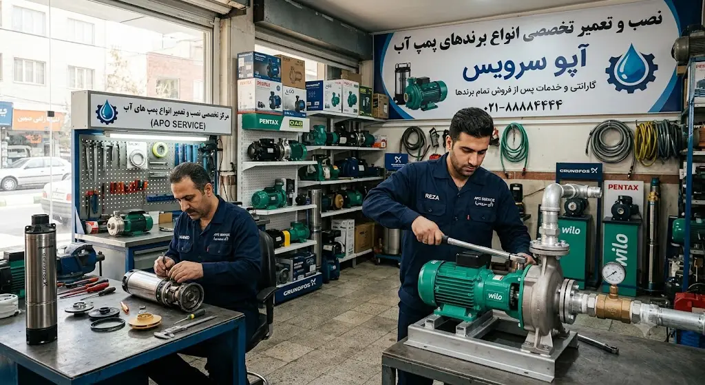نصب و تعمیر انواع برند پمپ آب